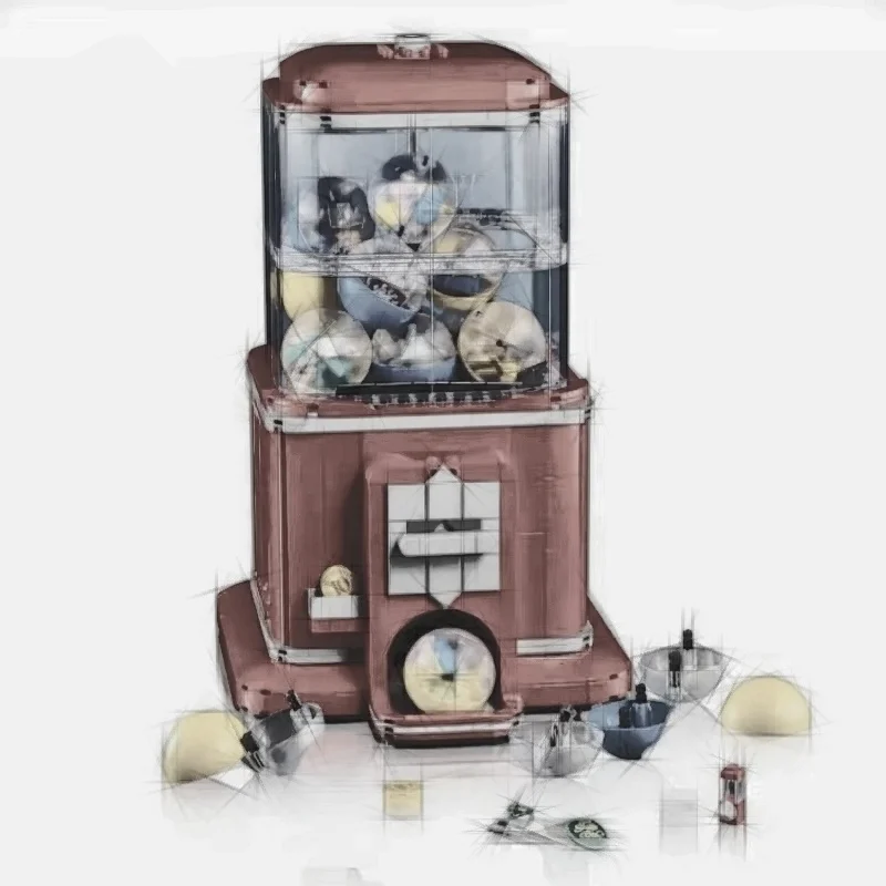 

Новый креативный торговый автомат, кирпичи, строительные блоки и куклы, игрушки «сделай сам», детский рождественский день рождения, праздничные подарки для взрослых