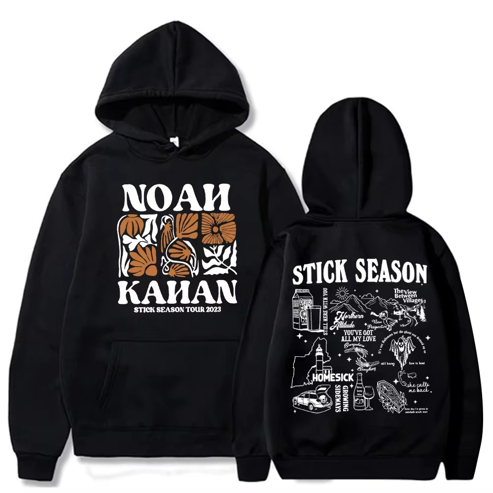 Nueva Noah Kahan Stick Season Tour Merch Gift Fans 2025 Otoño/Invierno ropa de calle para hombres y mujeres Sudadera con capucha de algodón de moda de gran tamaño