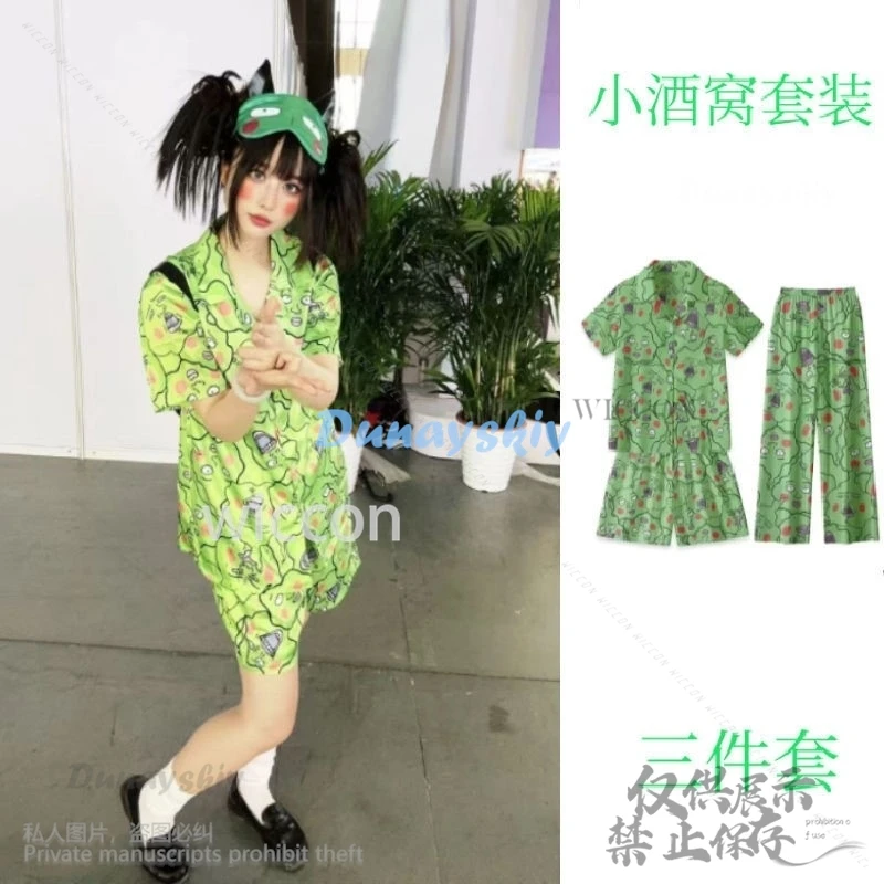 New Small Dimple Pajamas Cosplay Costume Mob Cute Psycho Sleepwear 100 Anime Peripheral Funny Unisex Plus-size Pajamas Gifts