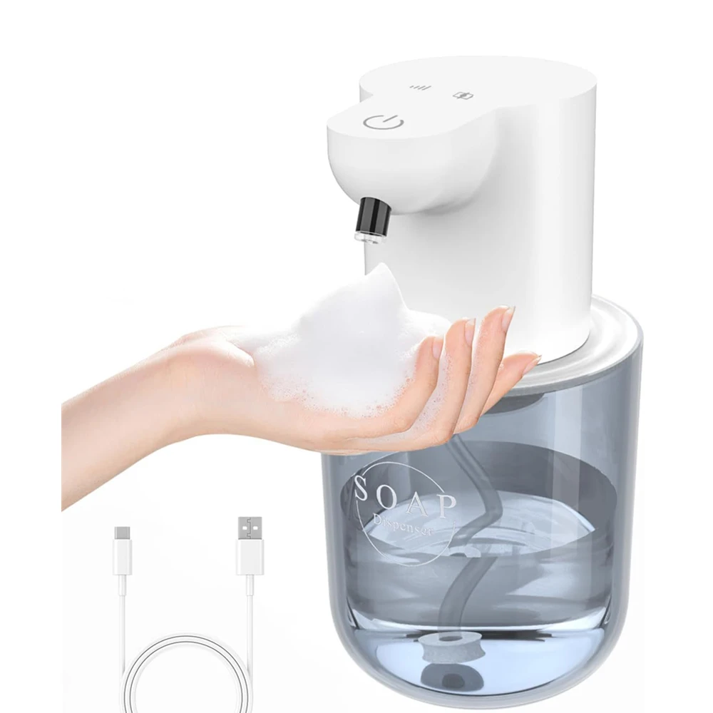 ハンドウォッシャー-400ml-タッチレス液体石鹸ディスペンサー-フォーム-usb-壁掛けスマート-4-ギア自動赤外線センサーソープディスペンサー