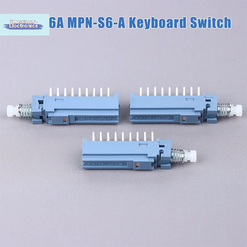 【1/3Pcs MPNS6A MPN-S6-A Self-locking 6-knife 18-pin Keyboard Switch 6-way Power Switch With Lock】
