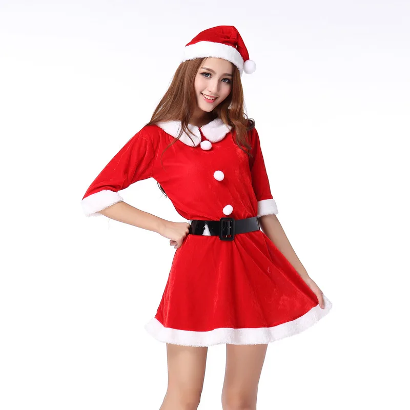 

women Christmas dress Elf Christmas Uniform Set Halloween Christmas Fancy Dress Xmas Party Santa Claus cosplay costume