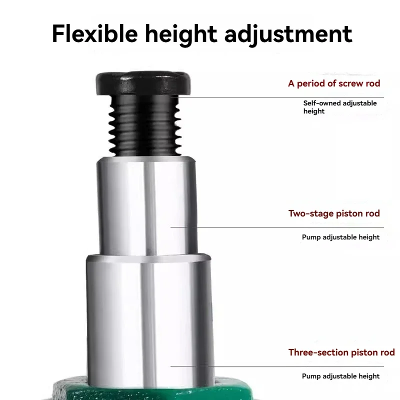 1pc 2T Double Section Hydraulic Jack Vertical Hydraulic Jack, Small Car, Off-road Vehicle, Sedan, Auto Repair, Household Use