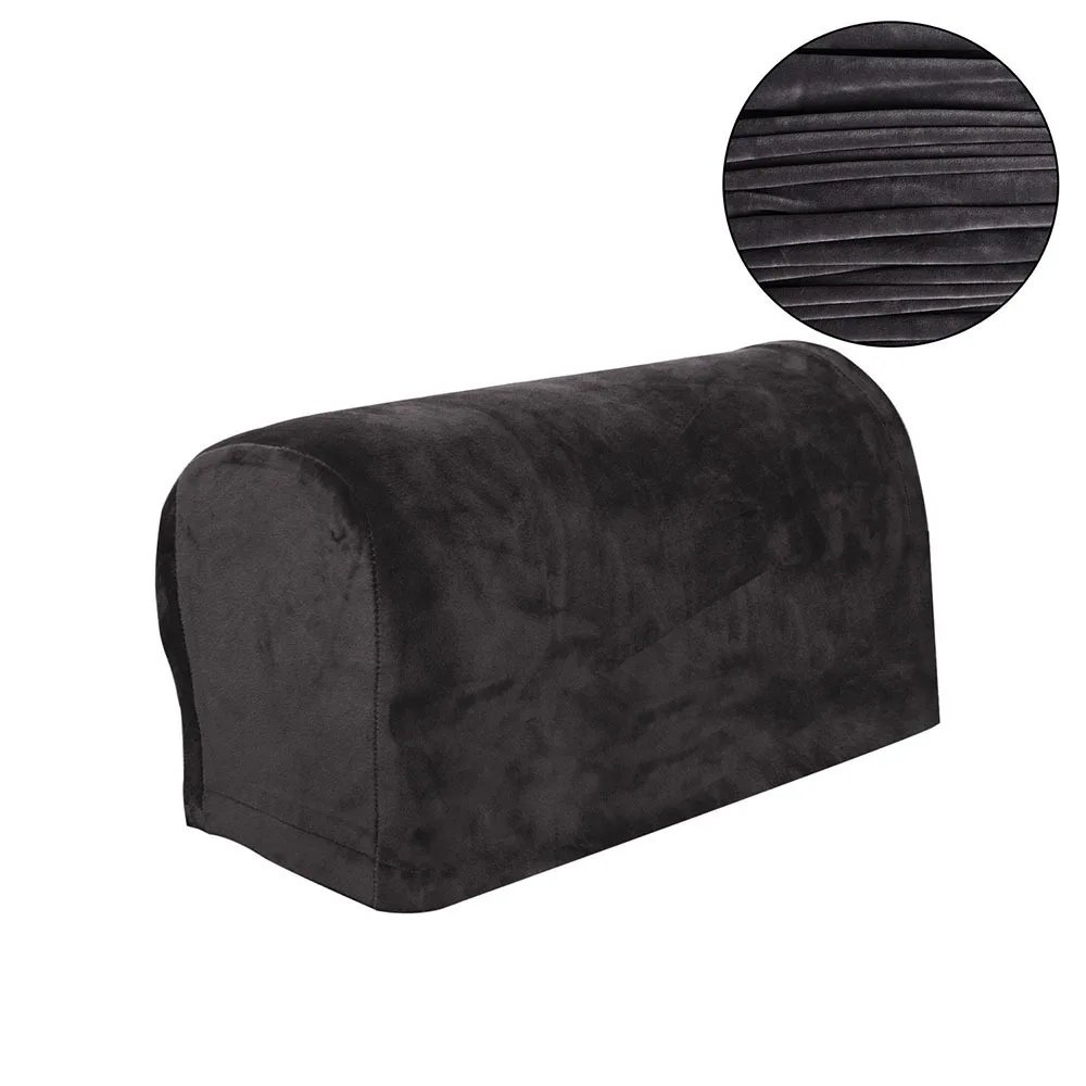 1pair New Fabric Sofa Armrest Covers Elastic Soft Chair Armrest Protectors Stretch Fit Solid Couch Arm Covers Couch Protection
