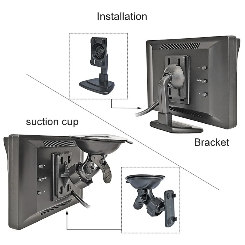 12V/24V 4Pin AHD 1080P IR Night Vision Reverse Backup Camera Kit + 5