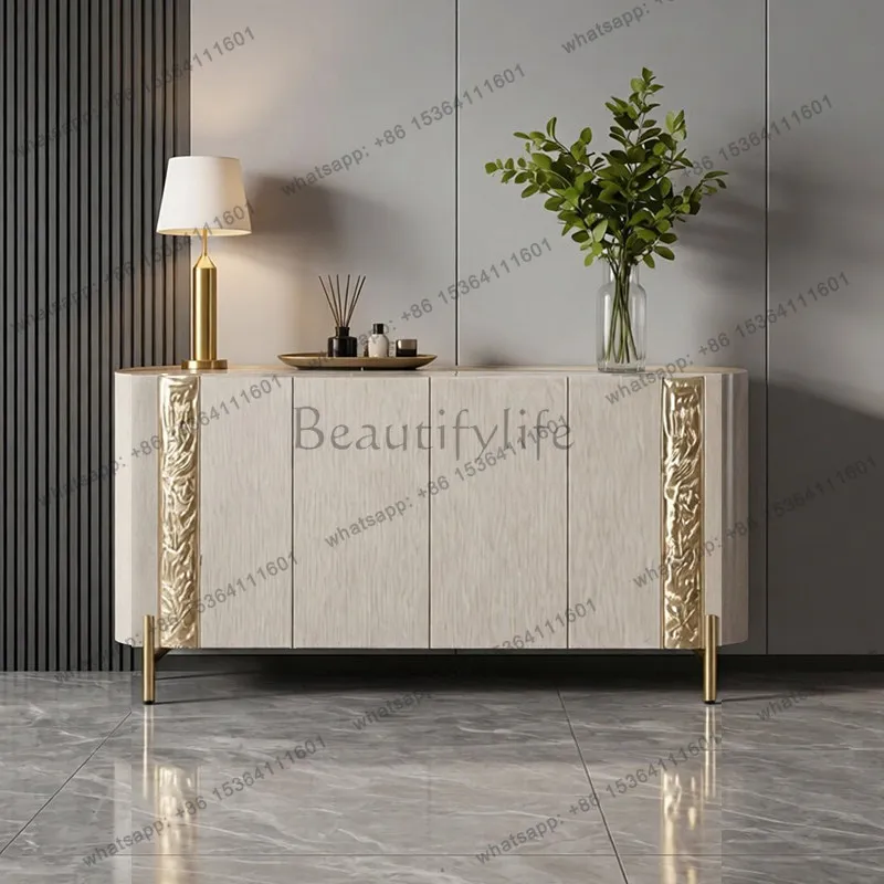 Light luxury Italian porch cabinet enters the door, high-end dining side cabinet
