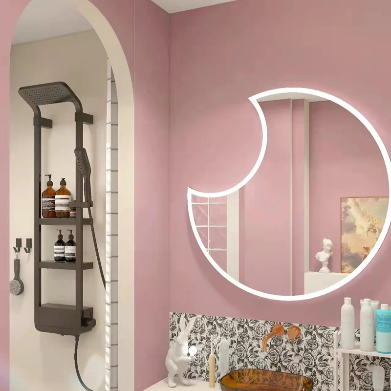 

Hanging Touch Mirror Bathroom Glam Modern Displaymirror Lights Cute Large Espejo Aumento Maquillaje Con Luz Home Improvement