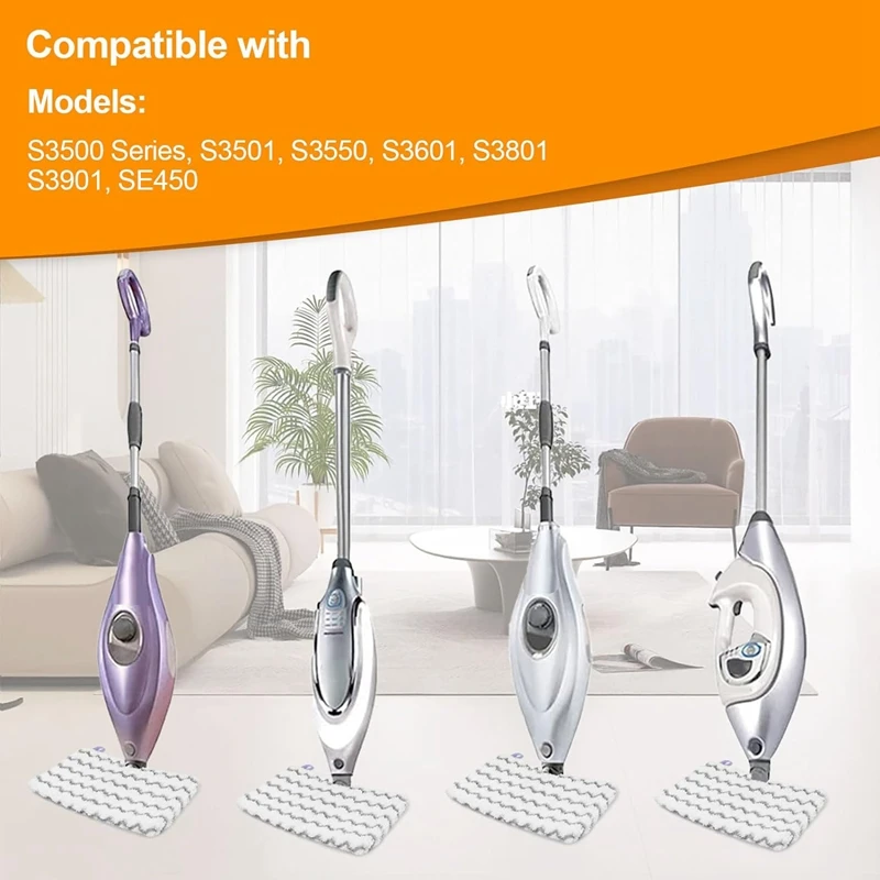 6 Pack Steam Mop Spare Parts Compatible For Shark Steam Pocket Mop S3501 S3550 S3601 S3801 S3901 SE450 S3601D