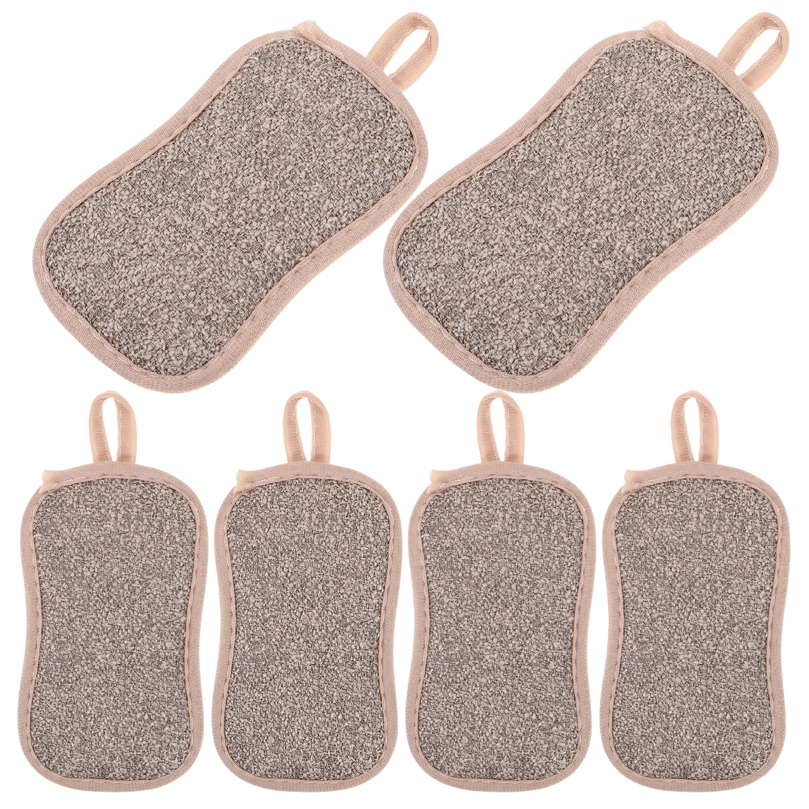 

6pcs Reusable Dual sided Grey Cleaning Sponge for Kitchen Bathroom Home Dishes Scrubbing Sponges Household Washing