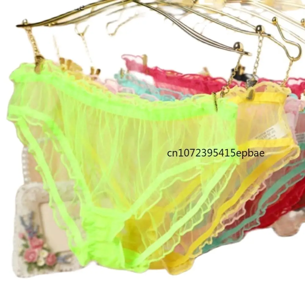 Funny Underwear Wholesale Women's Sexy Transparent Glass Yarn Allure Underwear Girl Underpants$1Low Price Wholesale Sex Clothing