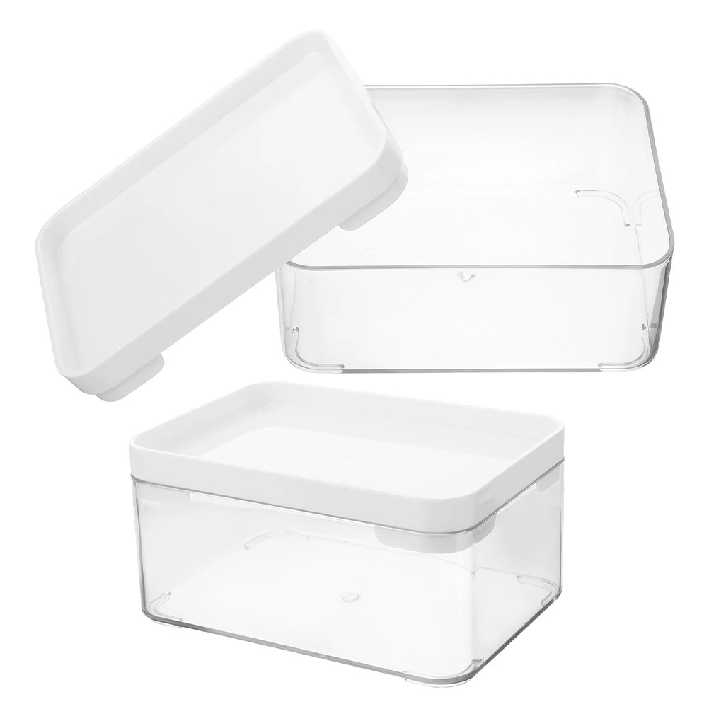 

2pcs Laundry Storage Box Transparent Plastic Clothes Washing ganizer Space Saving Container for Dryer Sheets