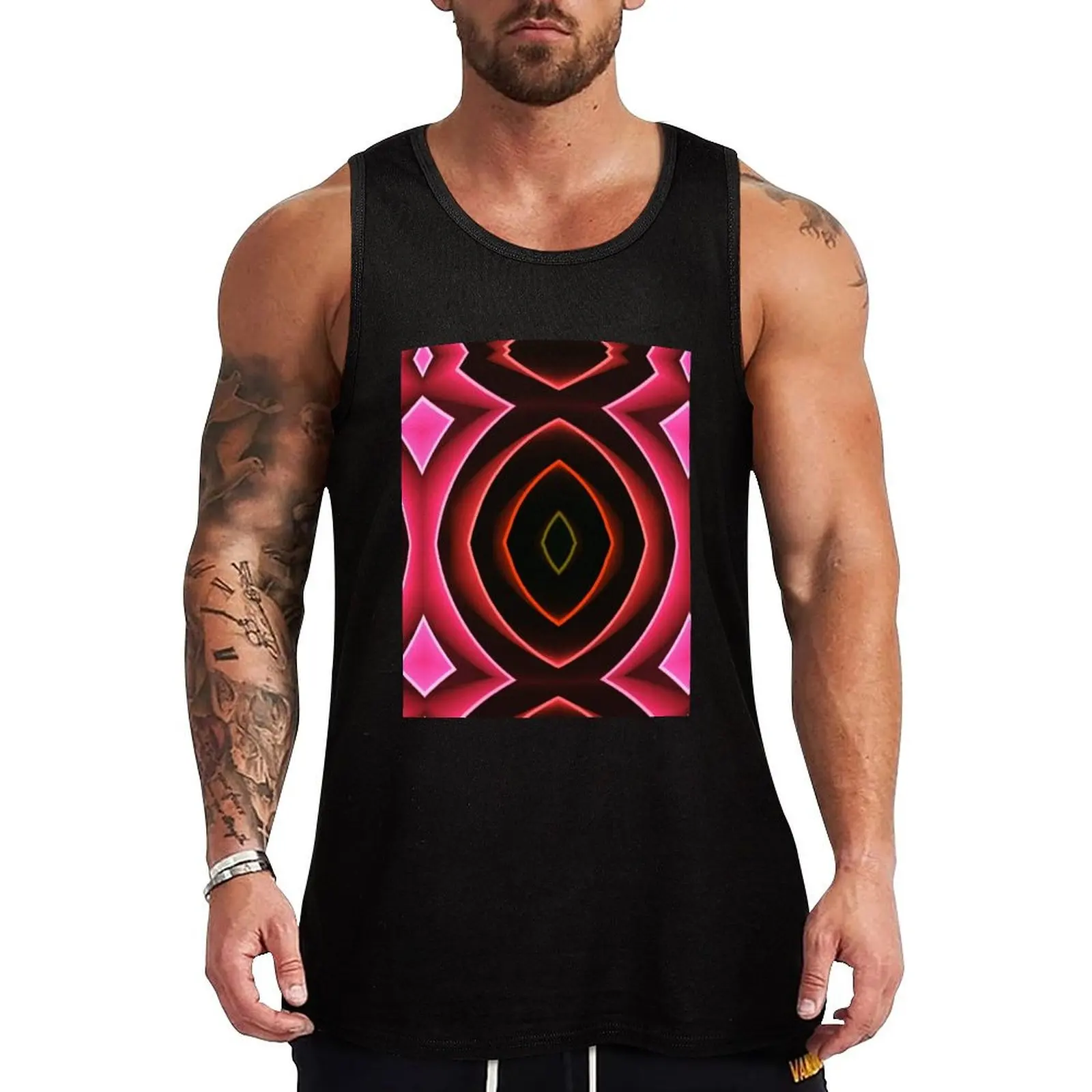 

Into the neon mystic- Red Tank Top Men's gym t-shirts gym wear men sleeveless man shirts Sleeveless men
