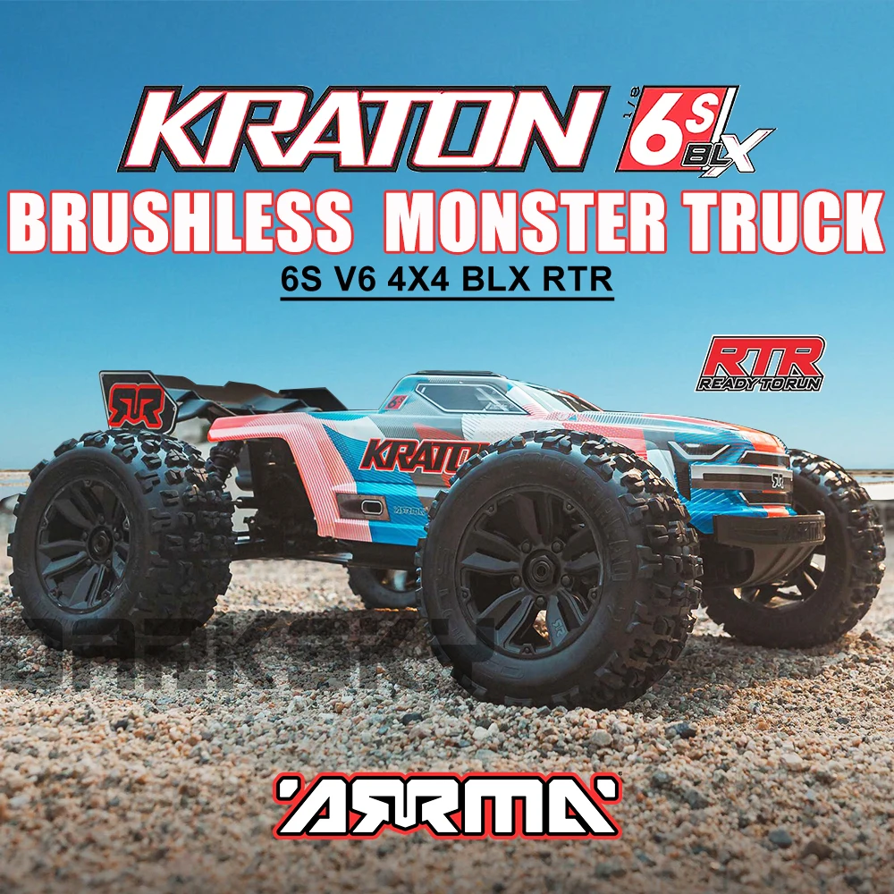 

ARRMA ARA8608V6 KRATON V6 6S 4X4 BLX Brushless 1/8 RC Electric Remote Control Model Car Monster Truck Adult Children's Toys