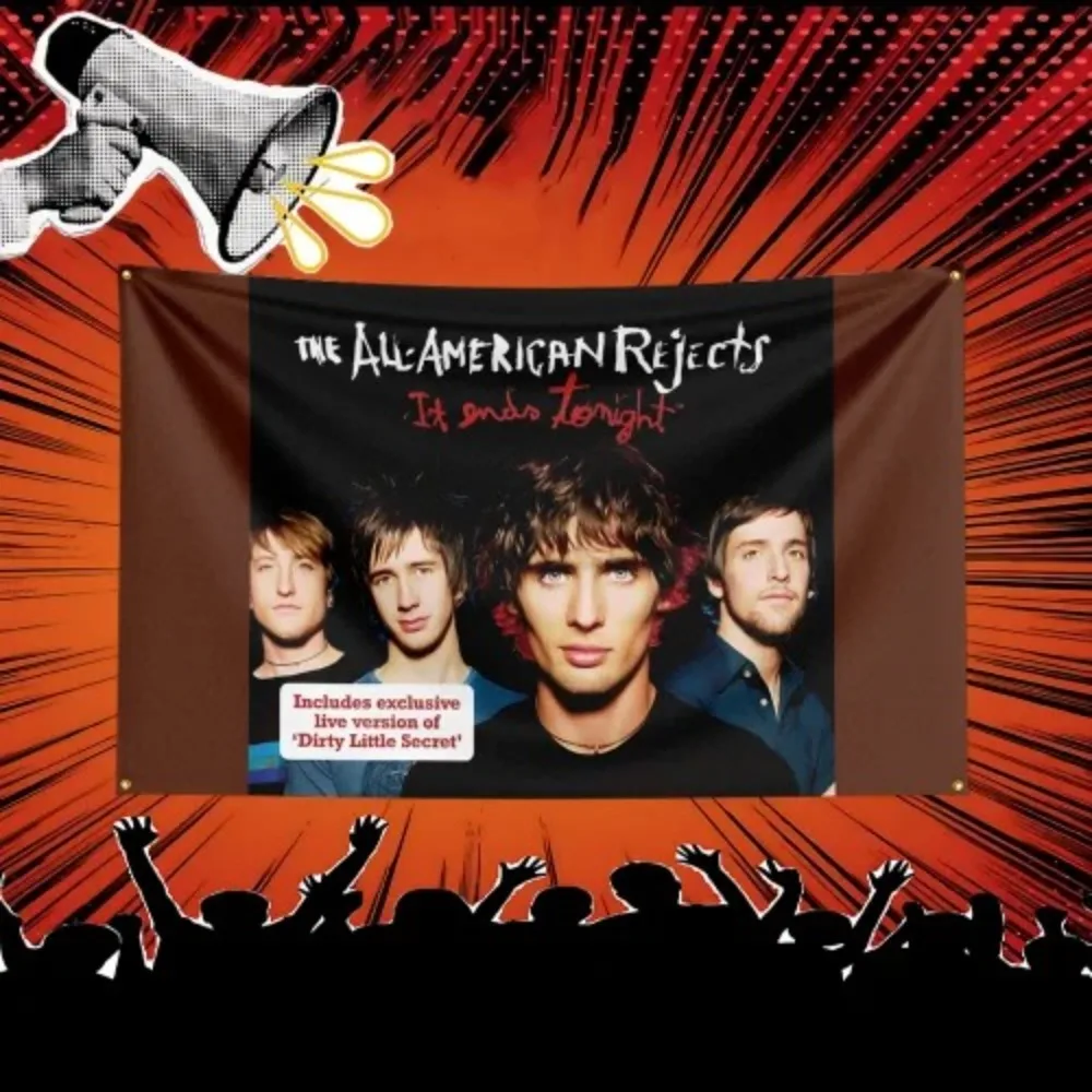 The All-American Rejects Inspired Rock Music Flag  Polyester Banner For Bedroom Wall Decor Music Fans Gift