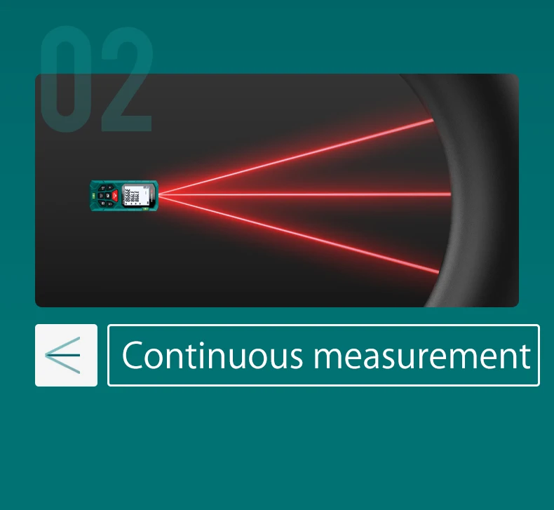 INKERSI Laser-Entfernungsmesser, digitales Maßband, 40 m/70 m/120 m, hochpräzises Laser-Entfernungsmessgerät, digitaler Roulette-Entfernungsmesser – Detail 9