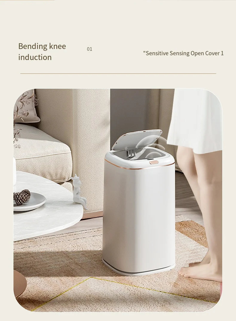 35/40L Home living room intelligent trash bin Smart Sensor Trash Can Electronic Automatic Household dust bin with quiet lid