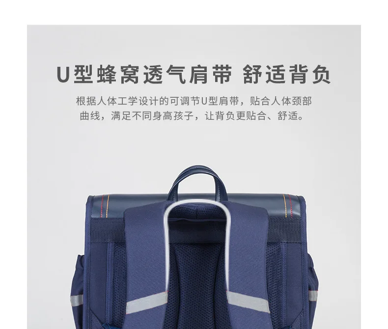 Tas Ransel Horizontal Gaya Inggris untuk Siswa SD, Tas Sekolah Bernapas untuk Anak-Anak, Tas Buku Ergonomis untuk Anak, Kembali ke Sekolah