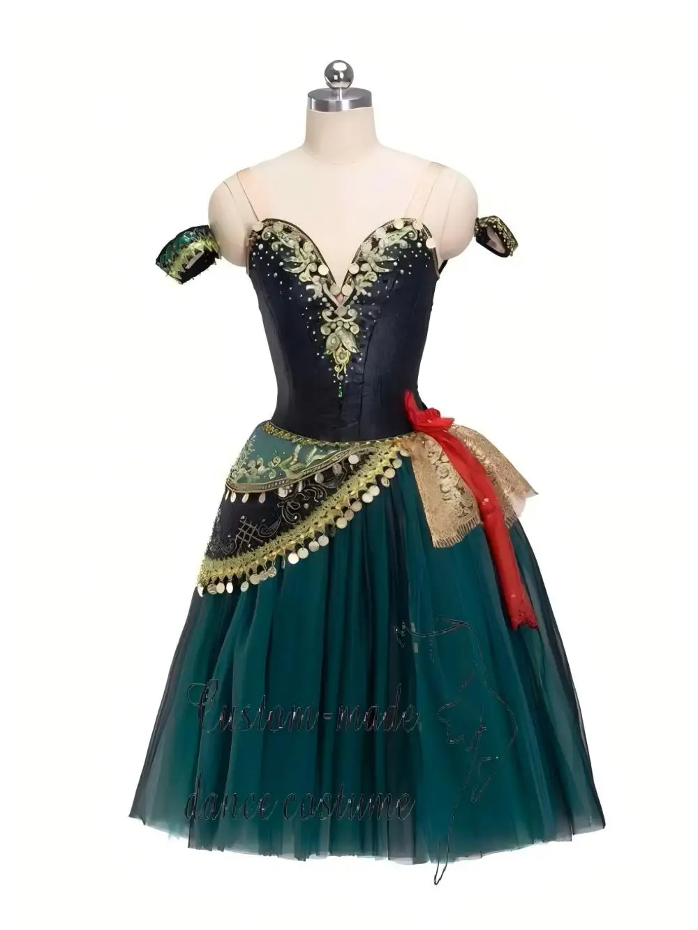 Newly launched Amy Slada green tutu TUTU professional competition customization