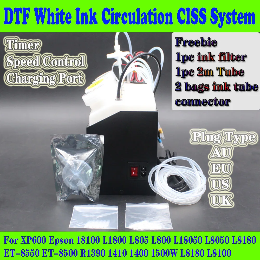 L18050 DTF Modify White Ink Circulation CISS DIY Kit For Epson L1800 L800 L805 L8050 XP600 ET 8550 DTF White Paint Circulator