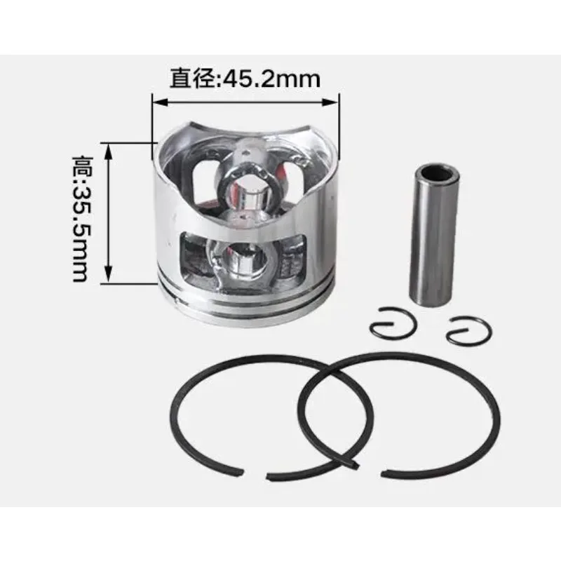 Chainsaw Piston Kit 45.2mm For Chinese Chain saw 5800 58cc G5800 Gas Cylinder Engine Motor w/ Pin Rings Circlips Spare Parts