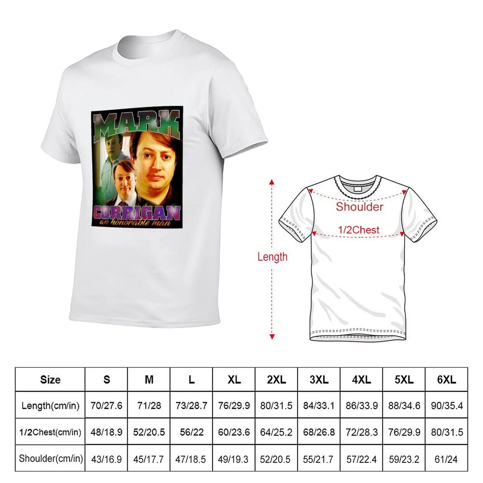 Mark Corrigan 90s Rap T-Shirt t shirts for man graphic funny black cotton t-shirt plain for man package T-Shirt