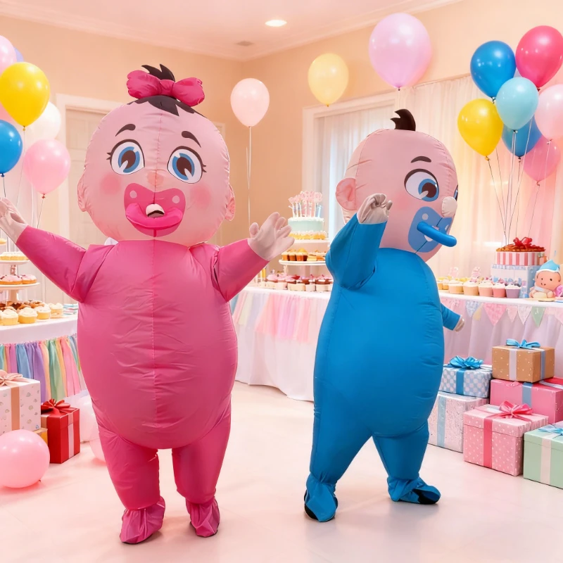 

Giant Pacifier Baby Inflatable Costume Novelty Cosplay blow up Outfit for Christmas Halloween Party Carnival Masquerade costume