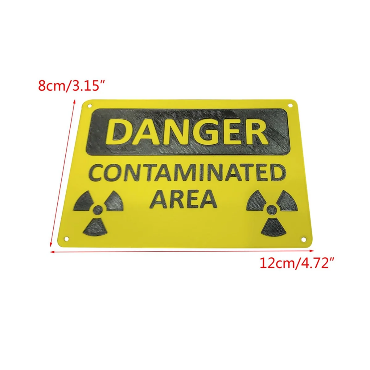 High Visibility Metal Patches Nuclear Radiation Warning Sign Effectively Identify Hazards Durable and Easy to