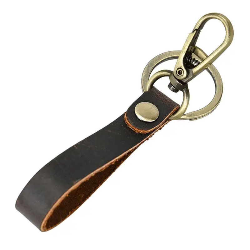 Vintage Leather Keychain Decorative PU Leather Keychain Portable Key Chains For Cell Phone School Bag Purse