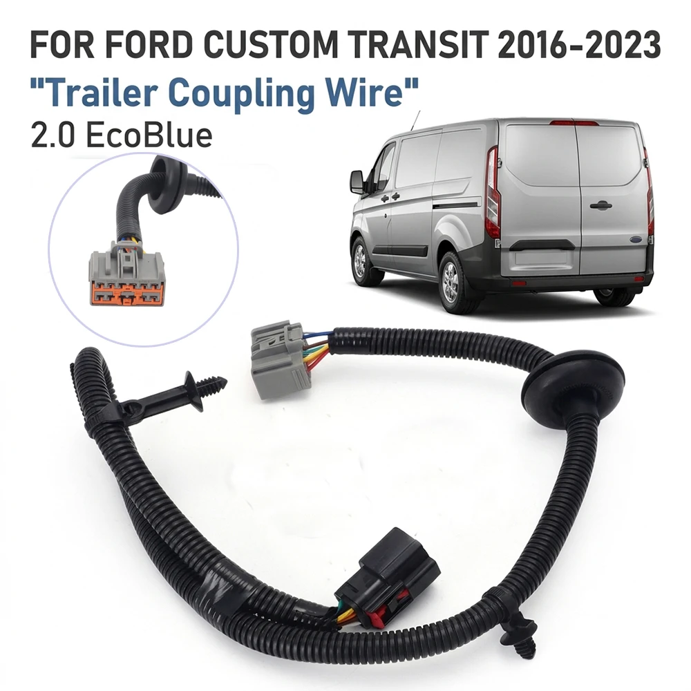Электрический жгут проводов для прицепа Ford Transit Custom 2.0 EcoBlue 2016-2023, комплект электропроводки для сцепного устройства 2150678