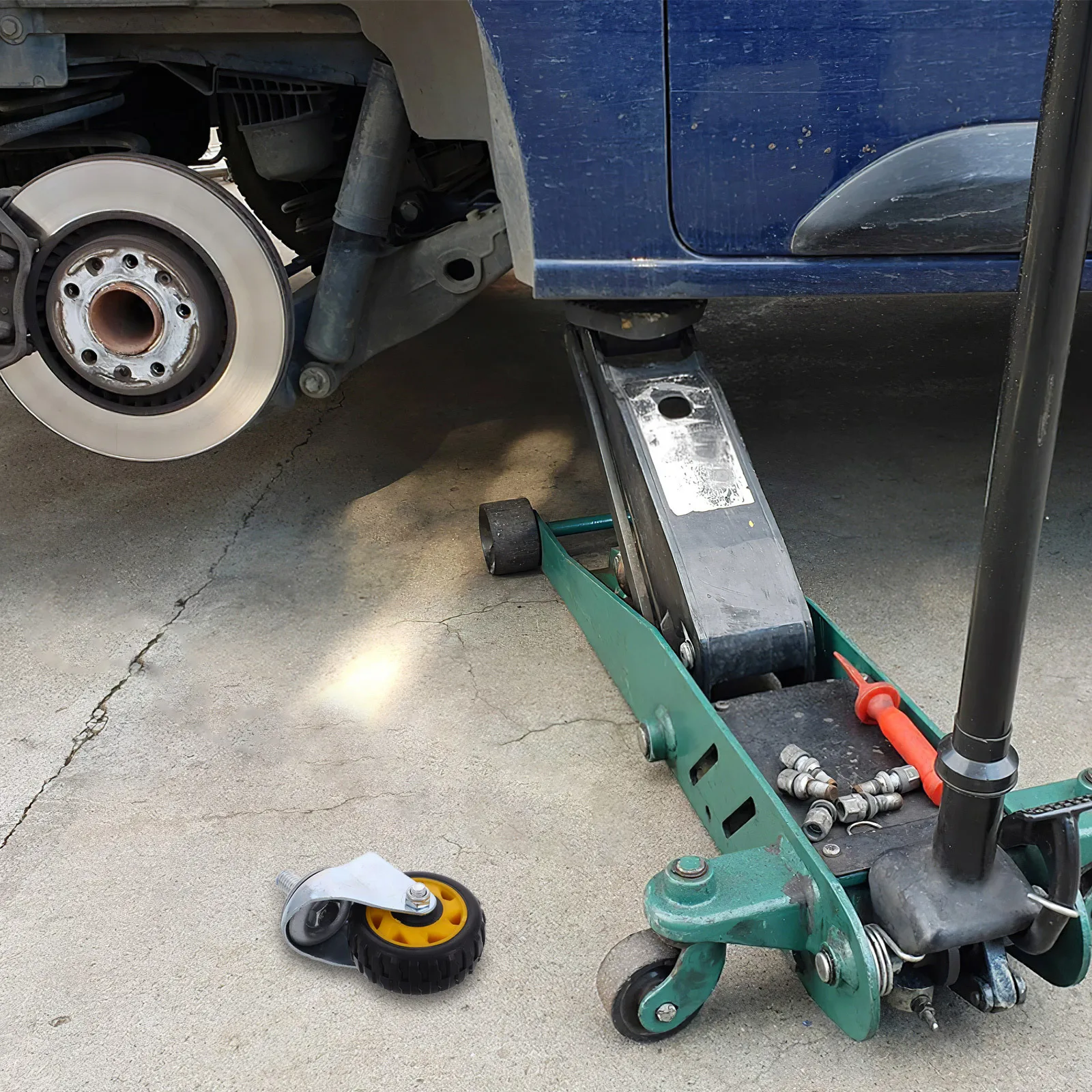 

For Floor Replacement Durable Iron Swivel Caster Heavy Duty Garage Tool Jack Wheel Casters Floor Jack Caster