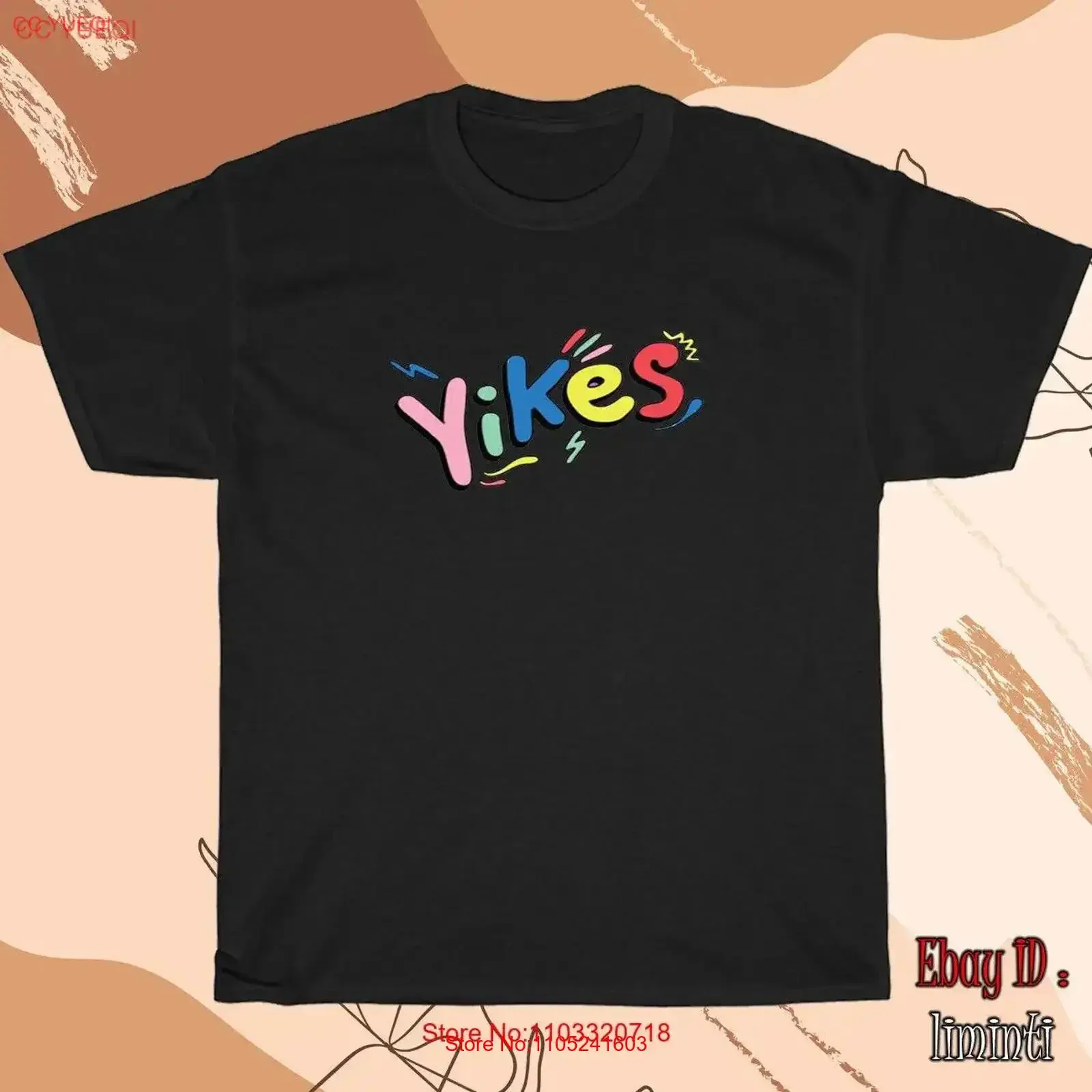 Eddy burback m erch Yikes Logo Men's Black White Navy T Shirt Size S to 5XL vintage Washed Comfortable homme graphic fashion