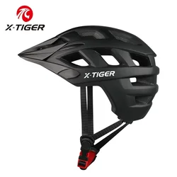 X-TIGER Bike Helmet Integrated Molding Safety Cycling Helmet Adult Mountain Road Bicycle Helmet for Men Women Black White