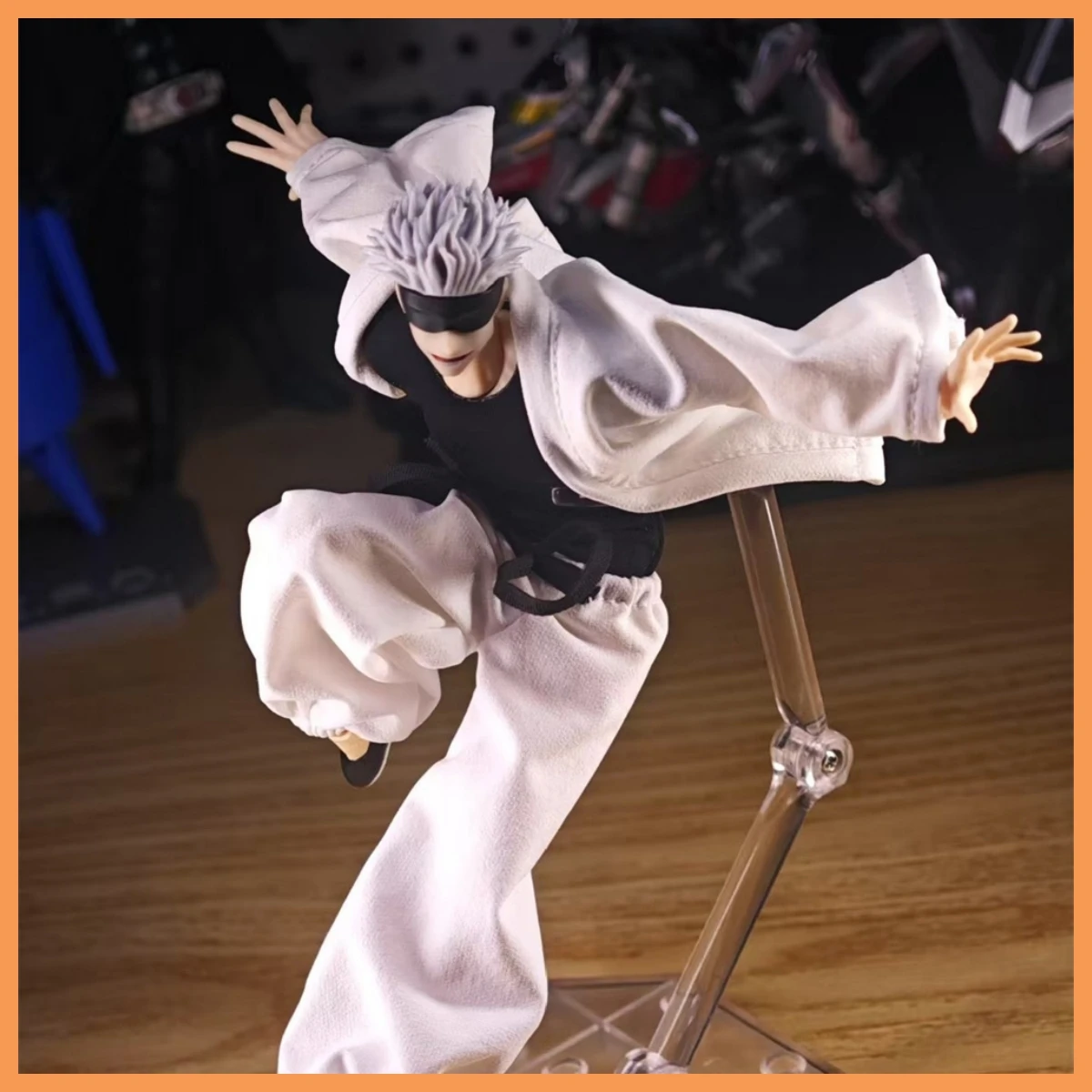 

Handmade 1/12 Scale White Jacket Black Vest White Loose Pants Black Scarf Set For 6inchs VTOYS X BMS Action Figures Body