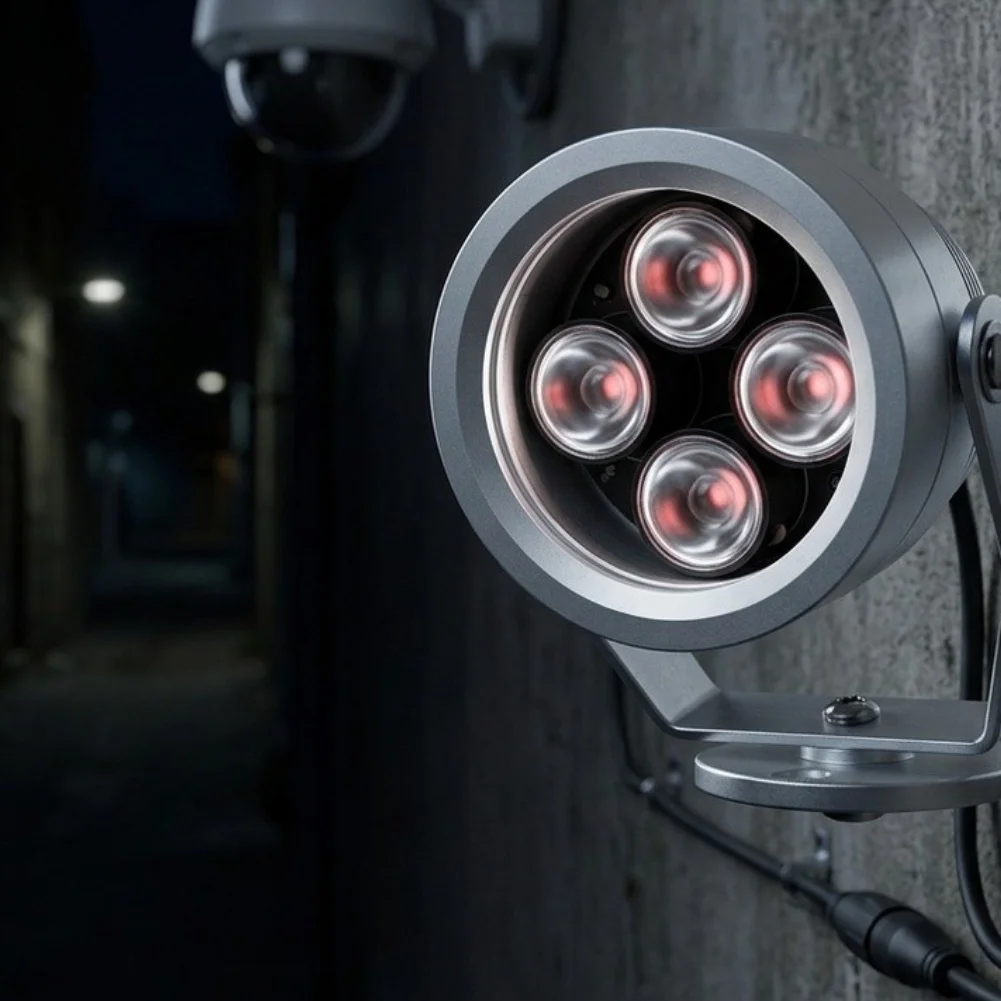 Outdoor IR Spotlight Infrared Fill Light For Outdoor Night Monitoring IP66 Waterproof Rating Adjustable Beam Angle