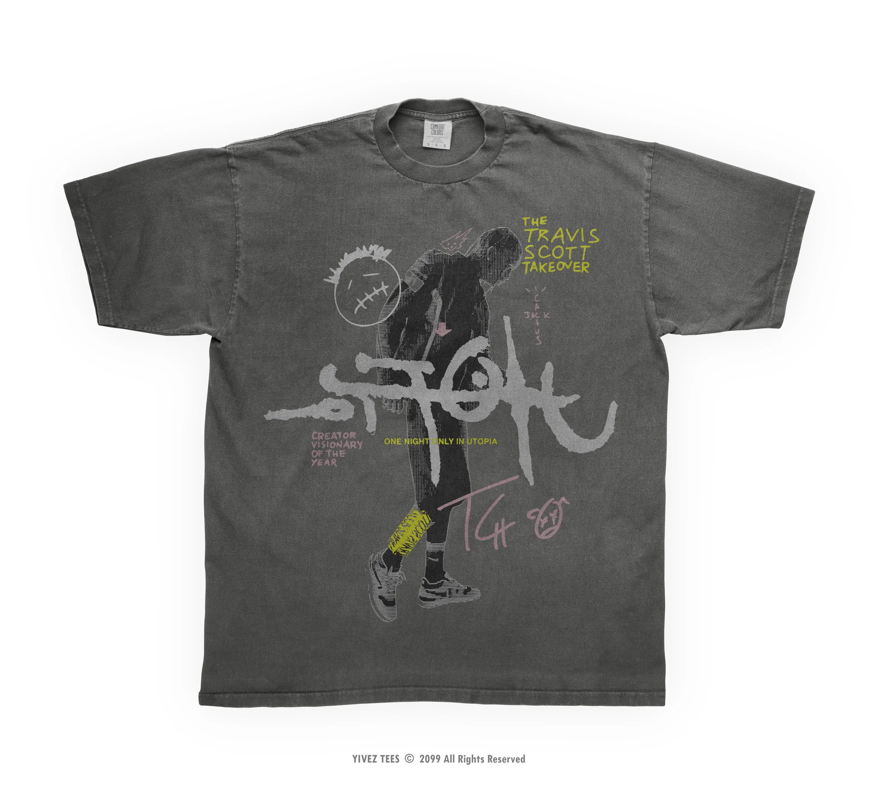 Travis Scott Utopia T-Shirt | Hip-Hop Concert Tour Merch | Cactus Jack Rap Fan Gift