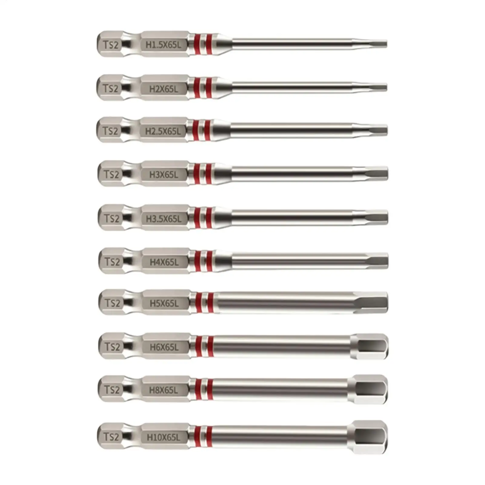 Allen Socket Set 10 Pieces Magnetic Quick-Release Drill Tools Hex Bit Set For Workshop Garage Industrial Construction