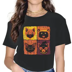 Novelty Funny Print T-Shirt Women Crewneck 100% Cotton T Shirts Fantastic Mr Fox Clever Plot Short Sleeve Tees Gift Idea Tops