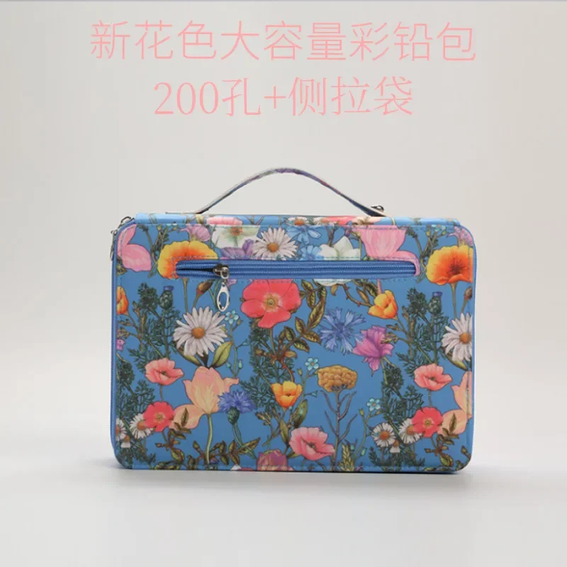 Nuovo colore, grande capacità 200 fori, astuccio per matite colorate, arte all'aperto, schizzo pittura semplice, quattro strati portatili