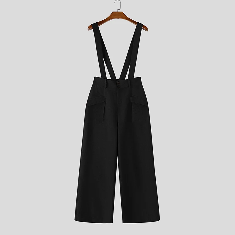 INCERUN Herren-Jumpsuits, einfarbig, ärmellos, lässig, mit Trägern, für Herren, Streetwear, locker, 2026, modische Herren-Overalls, Hosen – Detail 15