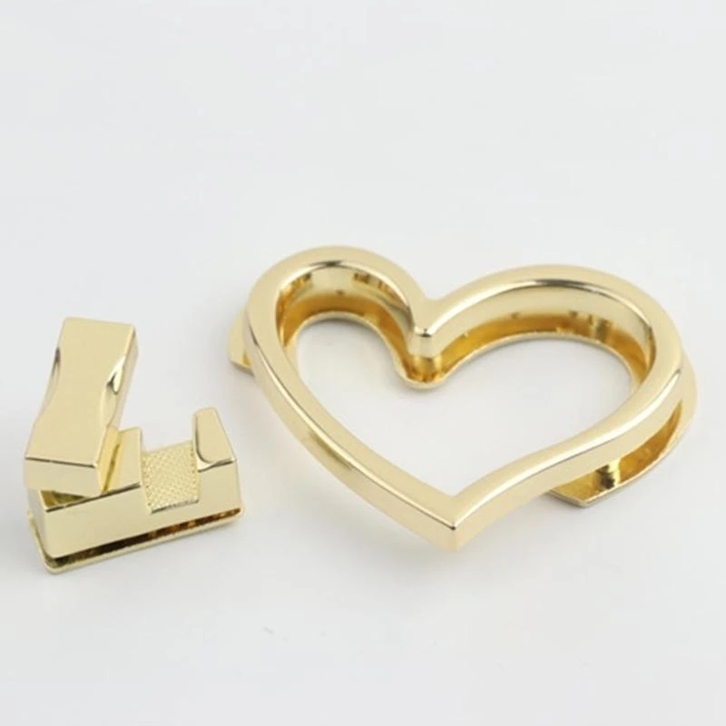 H3CB Fashion Bag Sluiting Hartvorm Tas Clasp metalen Zakken Vergrendeling voor het doe -het -zelftas