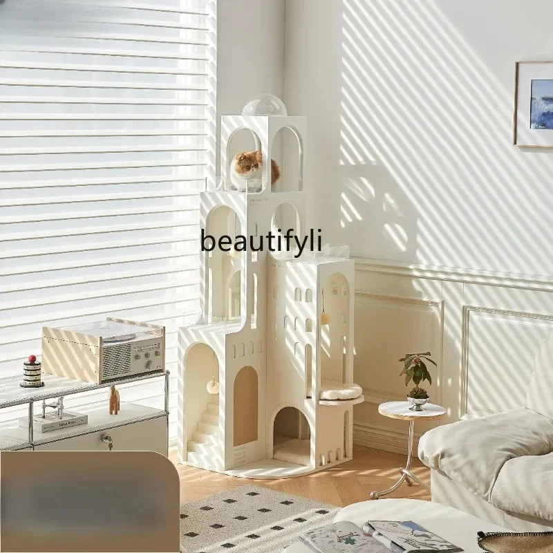 Corner Cat House Large High-Value Human-Cat Shared Cat Villa Climbing Frame K185