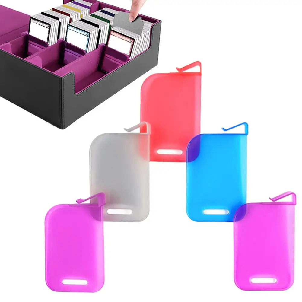 

5 шт., полипропиленовая пластиковая коробка для коллекционных карточек, перегородка, зажим для игровых карт, многослойная коробка, проставка для карт, классификация хранения, барьерная пластина, зажим