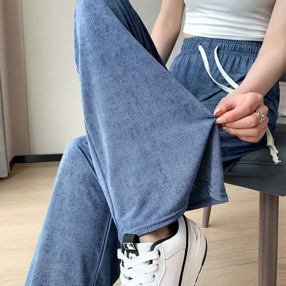 Fashion Wide Leg Pants Wide Leg Pants Slight Elasticity Slouchy Solid Color/Print Spring And Autumn Wide Leg Trousers Baggy