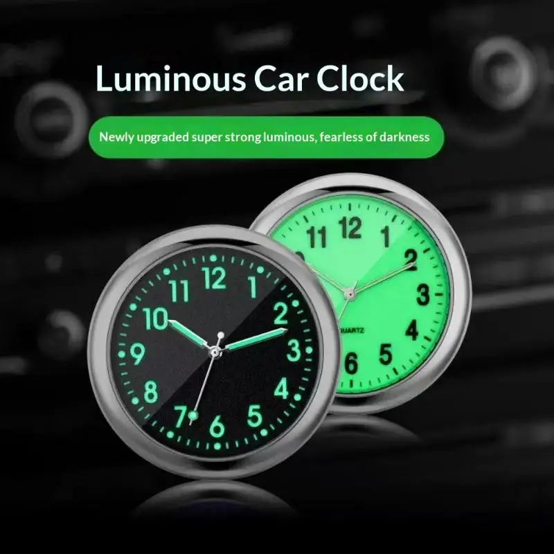 Universal Motorcycle Handlebar Luminous Quartz Clock 22-25mm Adjustable Mount for Outdoor Off-road Cycling