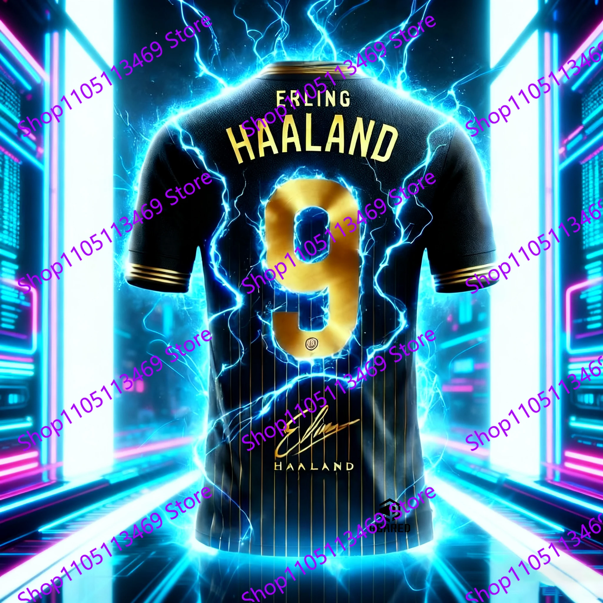 جديد وصول Haaland مطبوعة مروحة جيرسي الرجال الرياضة تي شيرت سريعة الجافة التدريب في الهواء الطلق مريحة الصيف عارضة الزي