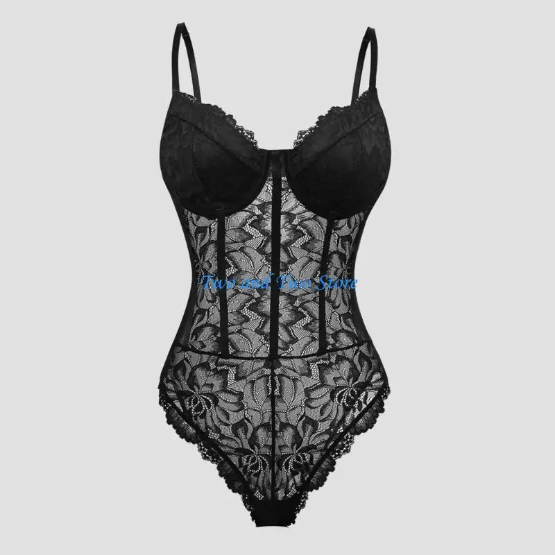 HX6F Sophisticated Lace Mesh Bodysuit Sleeveless Tops for Wmen Offering Fashionable Comfort and Stylish Styling Option
