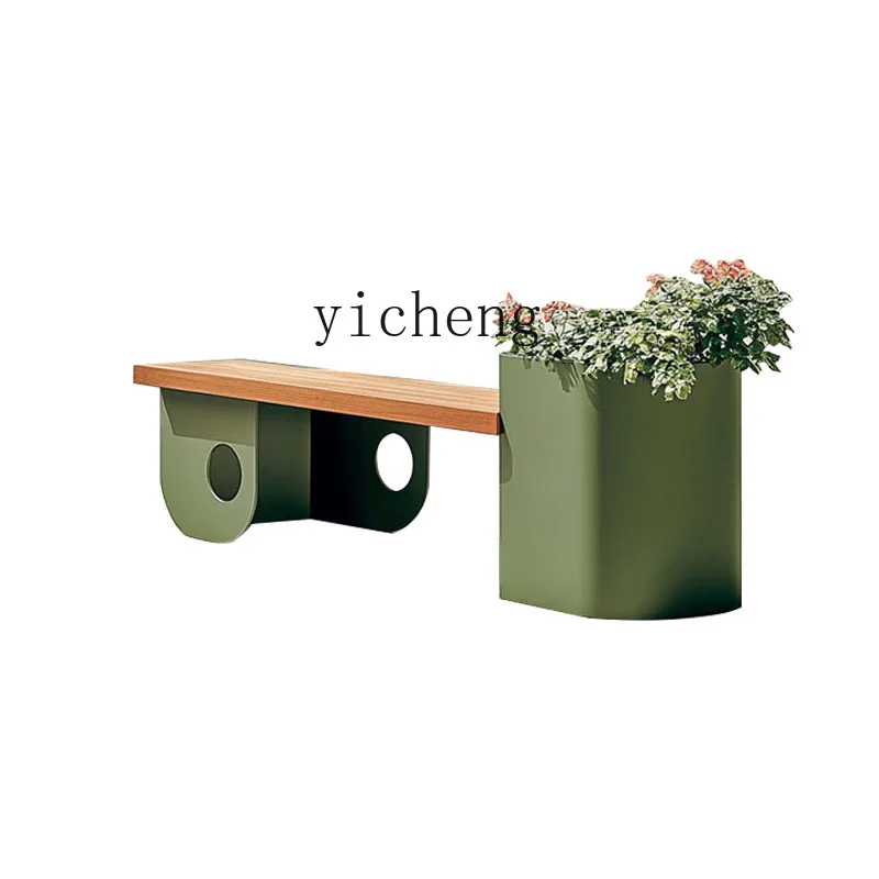 

ZK milk tea shop partition flower slot seat outdoor stainless steel flower box combination street wrought iron flower bed
