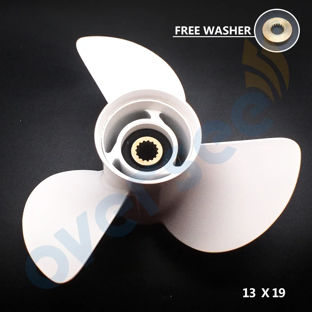 OVERSEE Boat Motor 58130-ZW1-019AH Aluminium Propeller For Honda 75-130HP 13 x 19