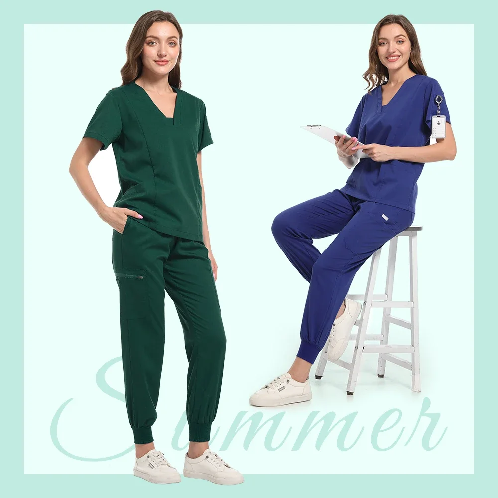 Scrub uniforme medica per sala operatoria all\'ingrosso Scrub da lavoro ospedaliero Set Forniture mediche Infermiera Tuta per chirurgia dentale