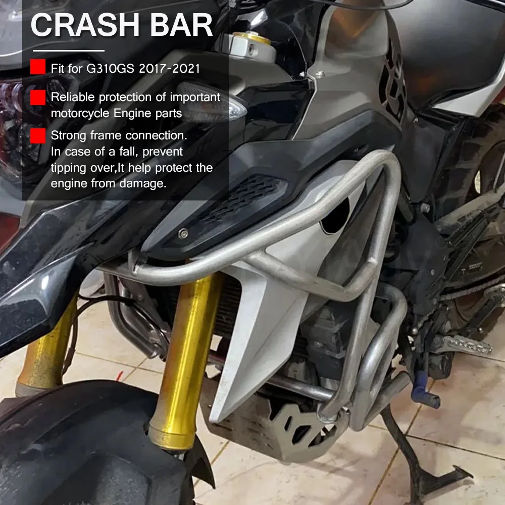 For BMW G310GS 2017-2022 2023 2024 G 310 GS Motorcycle Engine Guard Crash Bar Tank Protector Bumper Upper Lower Frame Cover